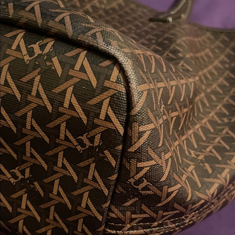 Tory Burch Brown Patterned Tote - Picture 6 of 9